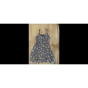 Lauren Conrad Gray Floral Tiered Dress Size 10